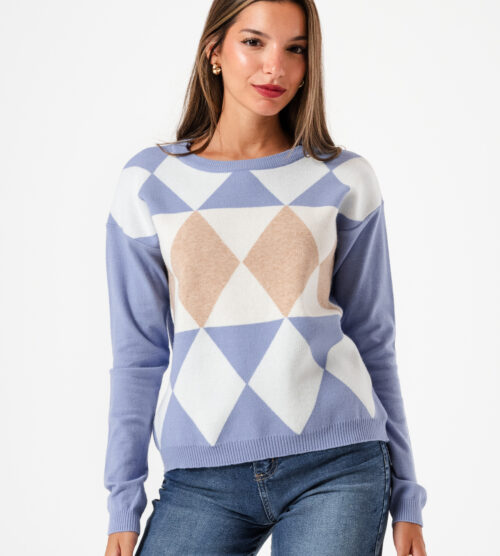 Sweater Rombo Tri Color(Sw47)
