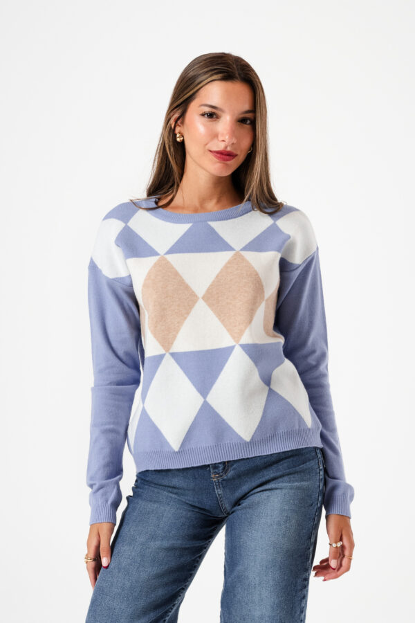 Sweater Rombo Tri Color(Sw47)