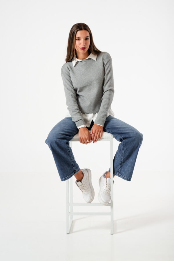 Sweater Entallado Liso(Sw009)