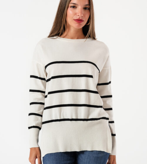 Sweater Rayado con Tajo(Sw66)