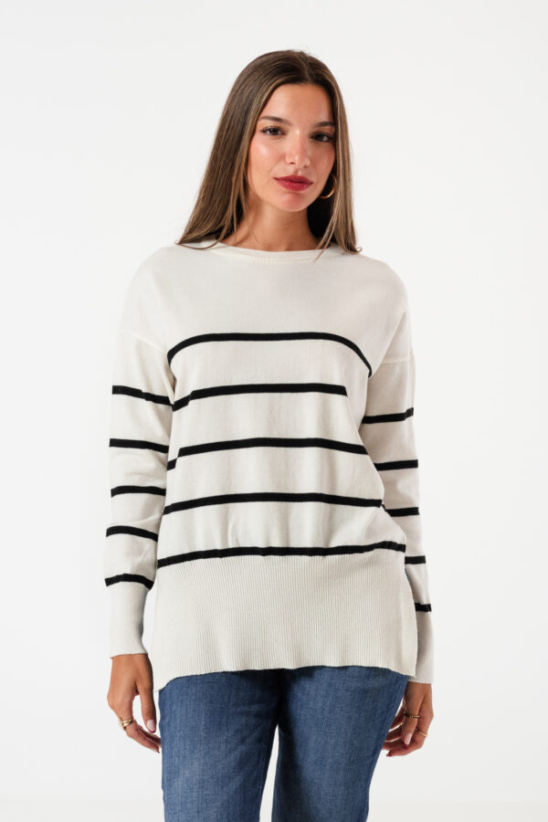 Sweater Rayado con Tajo(Sw66)