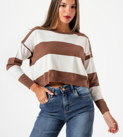 Sweater Rayado Corto de Bremer(Sw26)