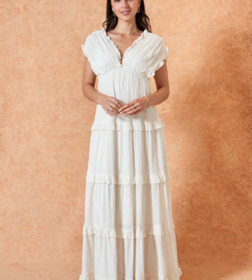 Vestido Largo De Algodon(R-021)