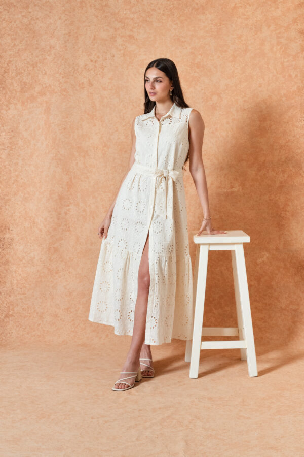 Vestido Largo Con Botones(R-009)